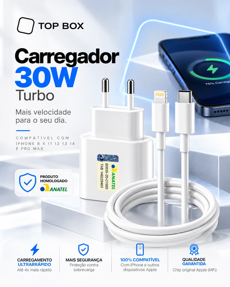 Carregador Turbo 30W
