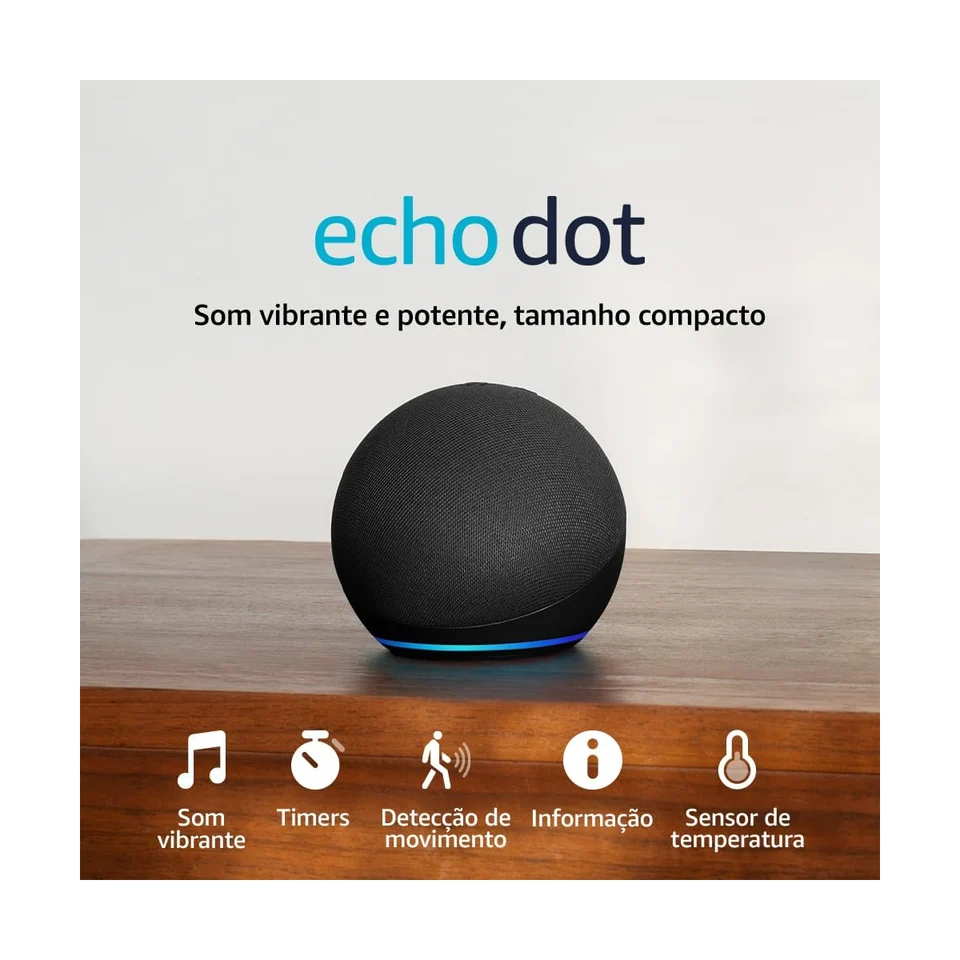 Echo Dot com Alexa — preto