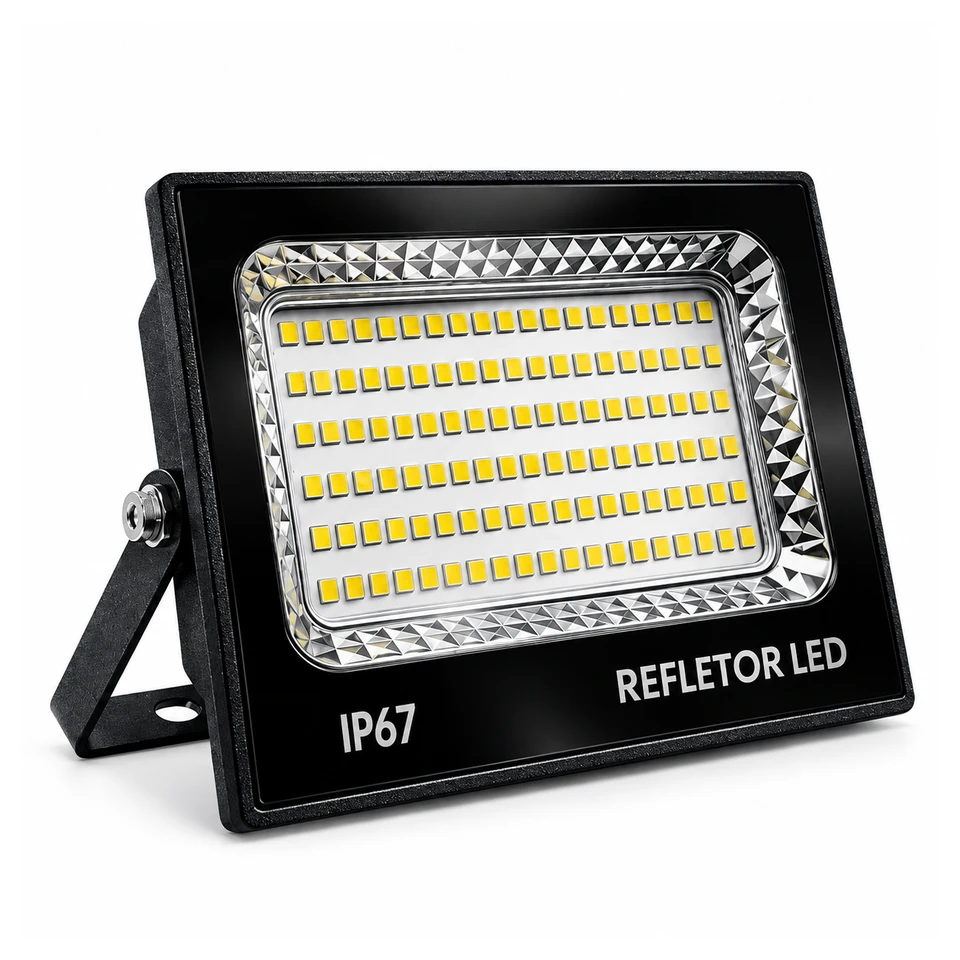 Kit com 2 Refletores Super LED — branco frio 6500K